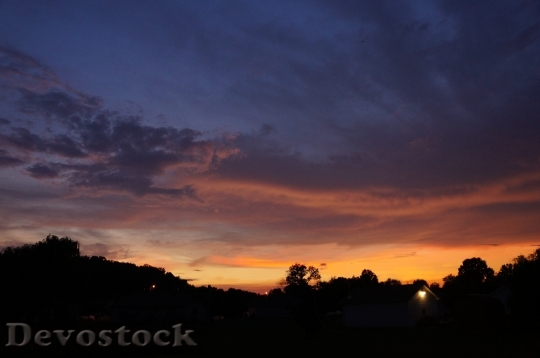 Devostock Sky Sunset Cloud Nature
