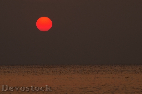 Devostock Sun Fires Sunset Ocean