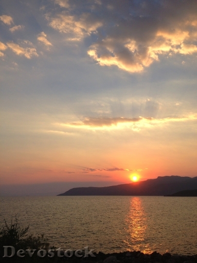 Devostock Sun Greece Mani Sea