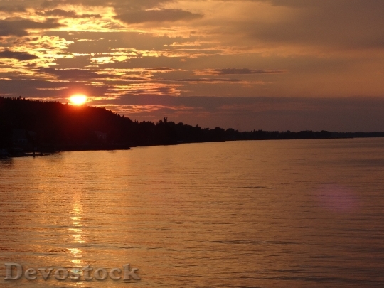 Devostock Sun Lake Nature Sunset