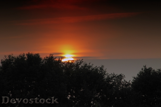 Devostock Sun Sunset Sky Scene