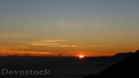Devostock Sunrise Horizon Indonesia Landscape