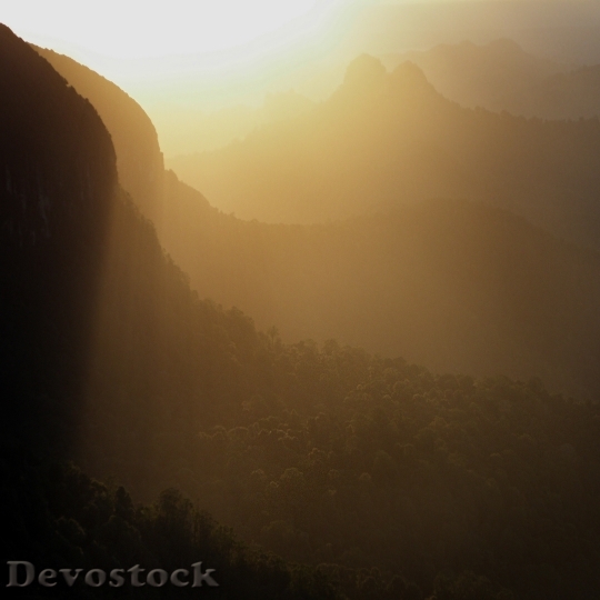 Devostock Sunrise Mountain Nature Sky