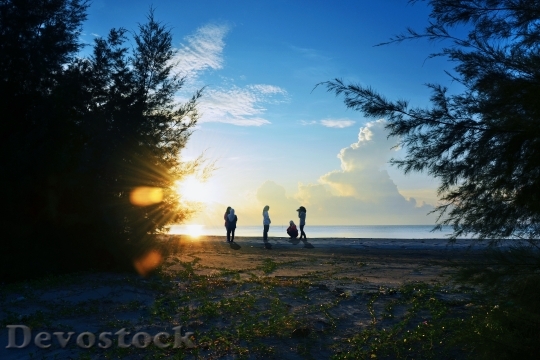 Devostock Sunrise Sea Beach Sunset 0