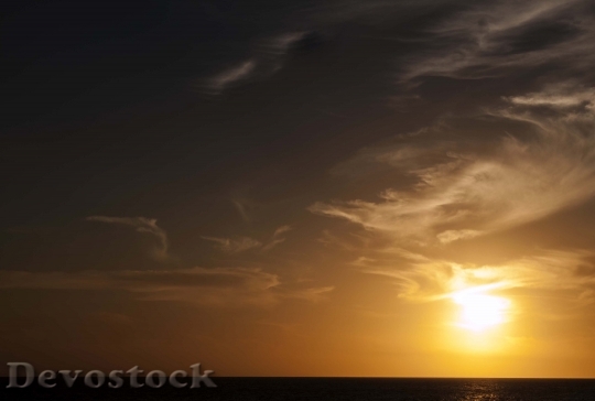 Devostock Sunset Beach Sea Sun 4