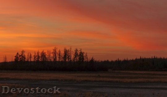 Devostock Sunset Beautiful Landscape Scenery