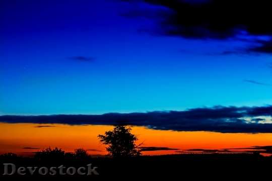 Devostock Sunset Blue Hour Sky