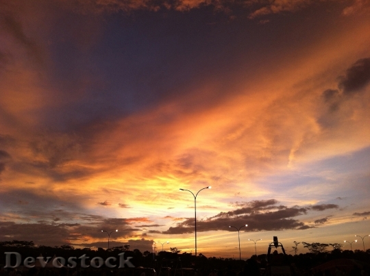 Devostock Sunset Cloud Sky Outdoors