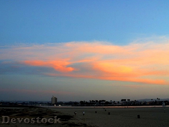 Devostock Sunset Clouds Evening Beaches
