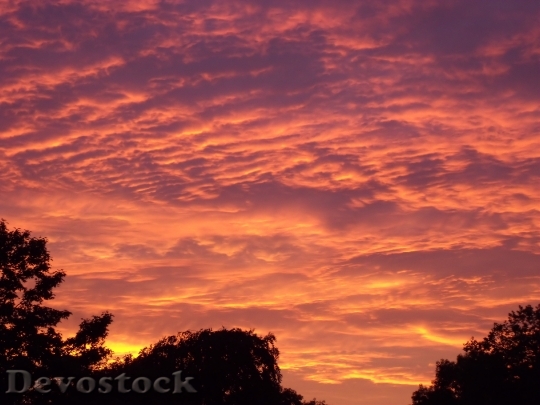 Devostock Sunset Clouds Rimple Organge