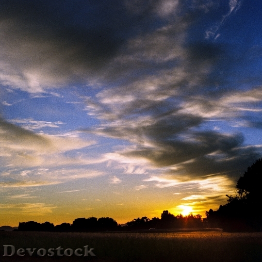 Devostock Sunset Clouds Sun Sky 2