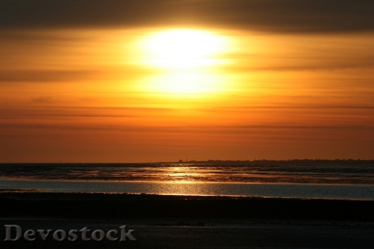 Devostock Sunset Coast North Sea