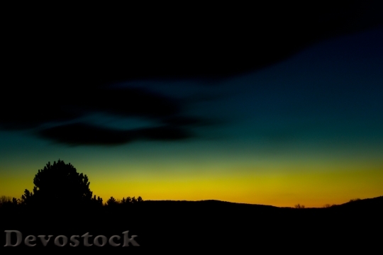 Devostock Sunset Dusk Twilight Colorful