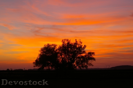 Devostock Sunset Evening Clouds Sky