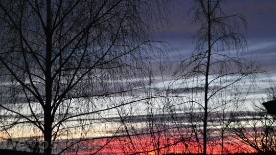 Devostock Sunset Evening Sky Red 0