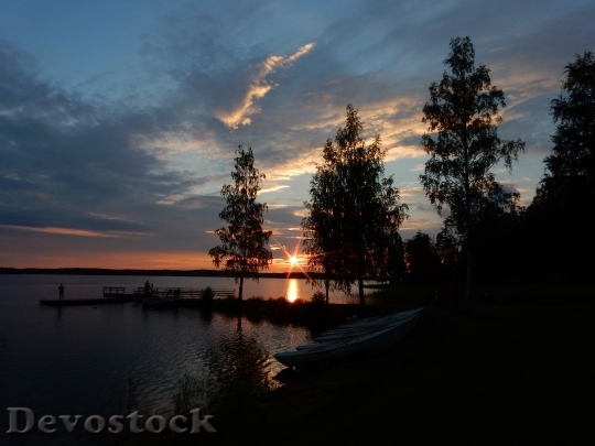 Devostock Sunset Finland Suomi Sea