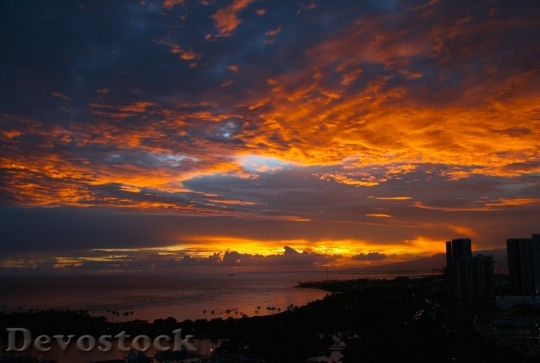 Devostock Sunset Hawaii Aloha Landscape