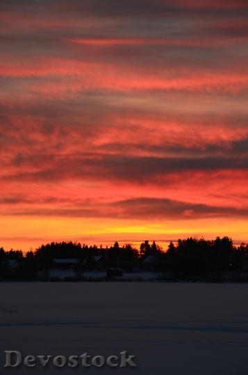 Devostock Sunset Himmel Norrland 677817
