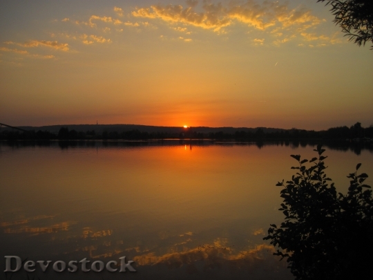 Devostock Sunset Lake Abendstimmung Nature 8