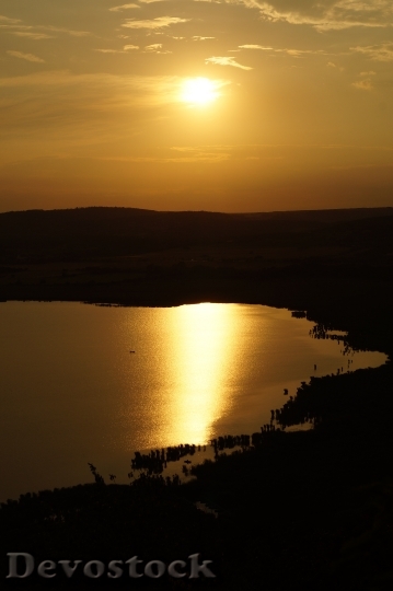 Devostock Sunset Lake Balaton Lake