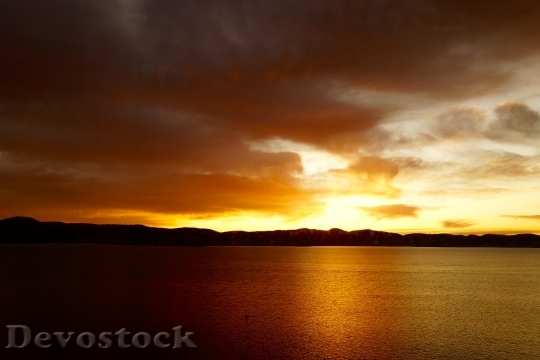 Devostock Sunset Lake Dawn Dusk