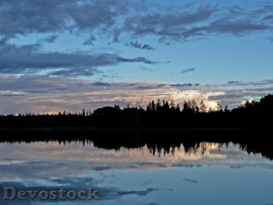 Devostock Sunset Lake Landscape Weather 1