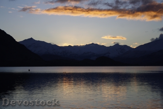 Devostock Sunset Lake New Zealand 0