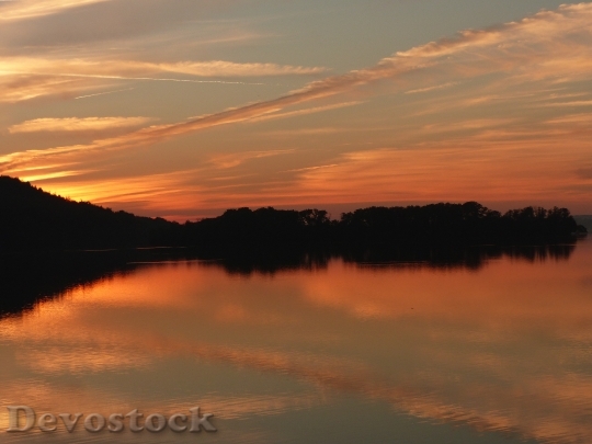 Devostock Sunset Lake Sun Abendstimmung 0
