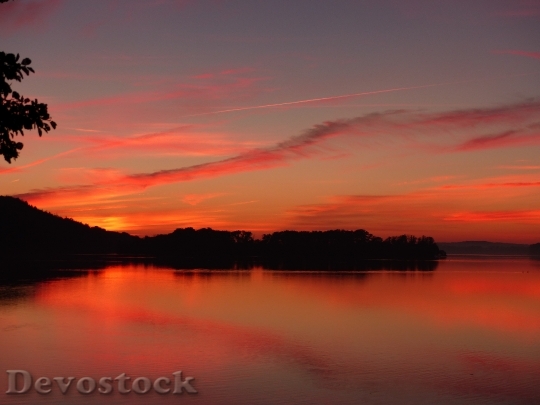 Devostock Sunset Lake Sun Abendstimmung