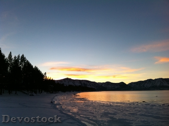 Devostock Sunset Lake Tahoe Evening
