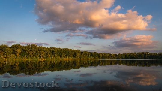 Devostock Sunset Lake Water Sky 3