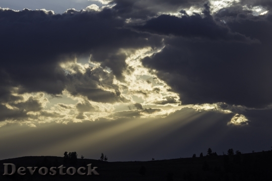 Devostock Sunset Landscape Scenic Clouds