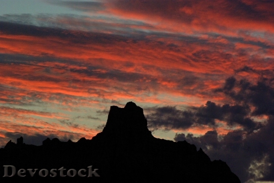 Devostock Sunset Landscape Silhouettes 1700894