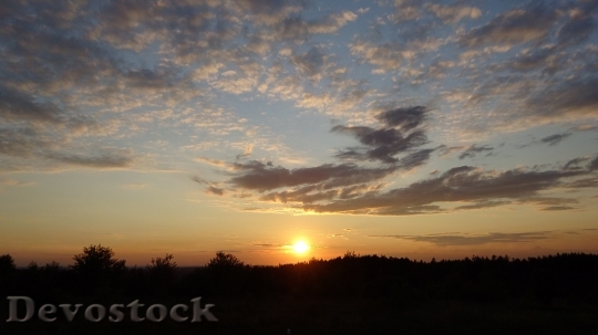 Devostock Sunset Landscape Sky Clouds 0