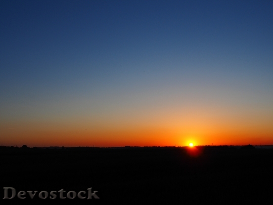 Devostock Sunset Landscape Sun View