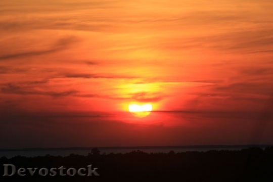 Devostock Sunset Landscape Wisconsin Sky