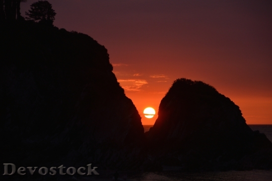 Devostock Sunset Lee Devon Rocks