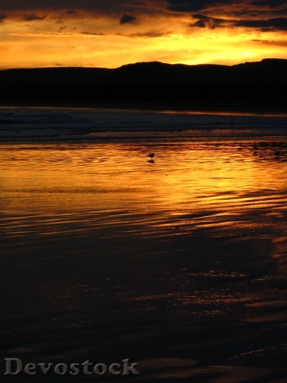 Devostock Sunset Light Beach Sun