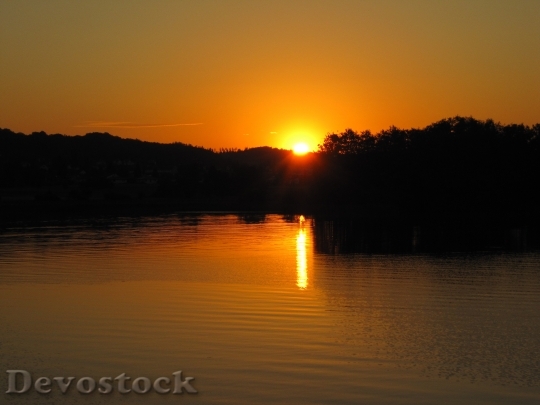 Devostock Sunset Nature Lake Hallwil 0