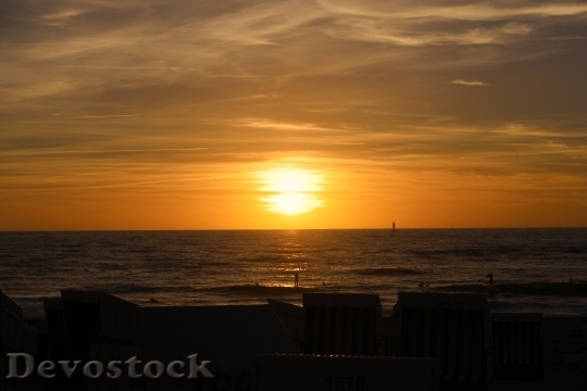 Devostock Sunset North Sea Sea 1