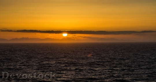 Devostock Sunset Ocean Canada Sea