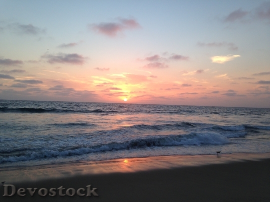 Devostock Sunset Ocean Pacific Beach