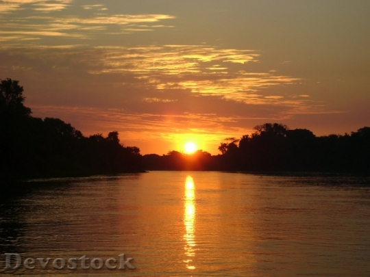 Devostock Sunset On River