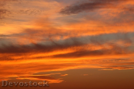 Devostock Sunset Orange Dusk Sky