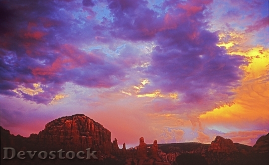 Devostock Sunset Red Rocks Sky