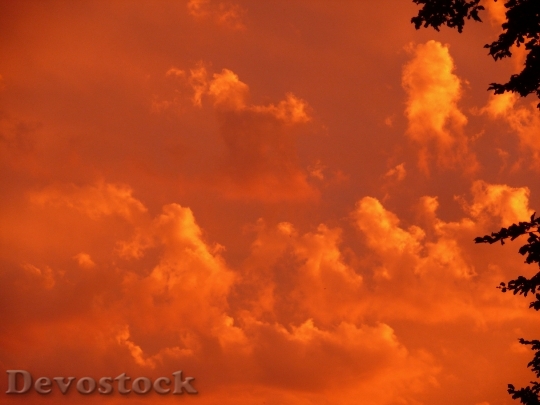 Devostock Sunset Red Sky Clouds 0
