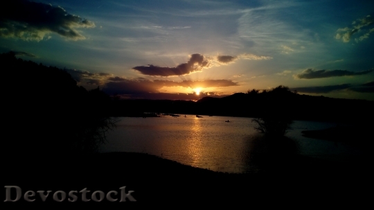Devostock Sunset Reservoir Reflection 979477