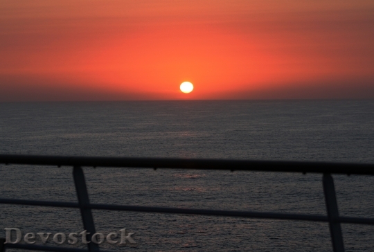 Devostock Sunset Sea Dusk Ocean