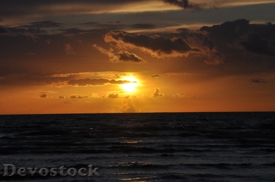 Devostock Sunset Sea Sky Holiday
