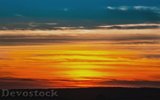 Devostock Sunset Setting Sun Sky 3